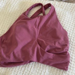 Lululemon pink high neck sports bra size 8.
